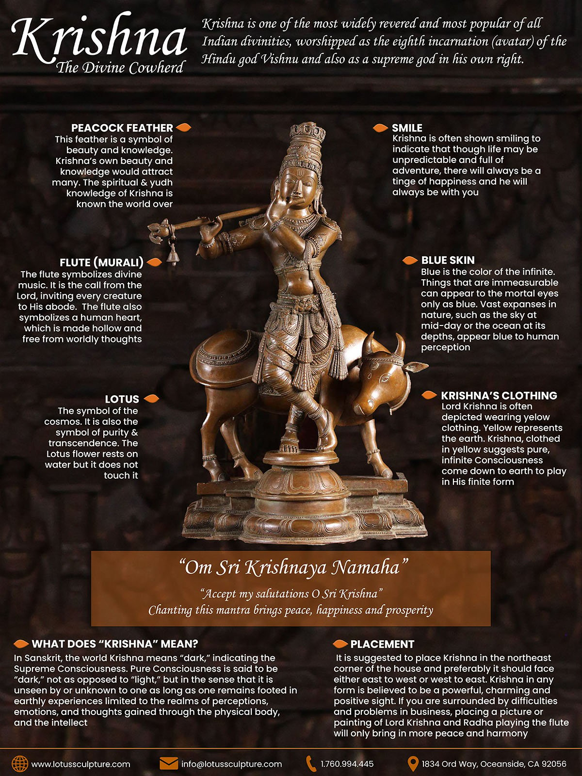 Lord Krishna Infographic of symbolism